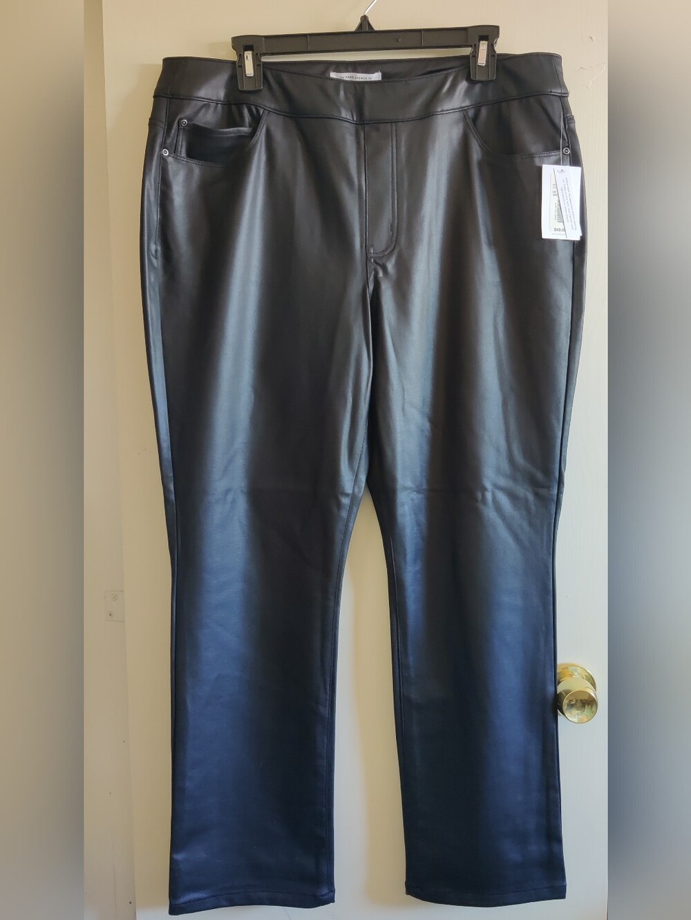 Westbound Faux Leather Pants In Black